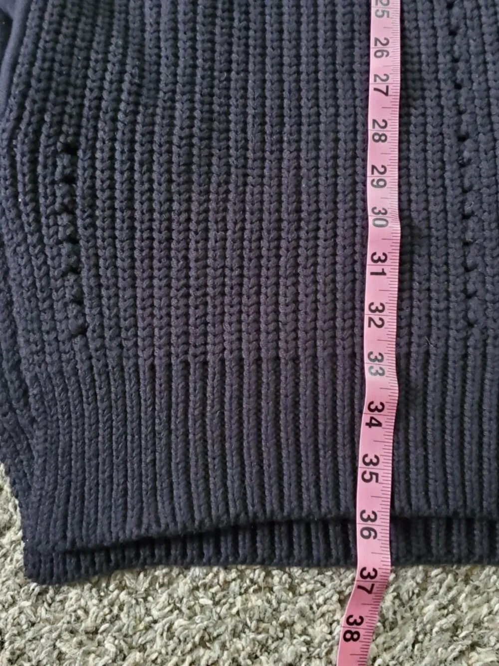 Free People Nightingale Cardigan Knit Open Front in Black - Large - Picture 8 of 9